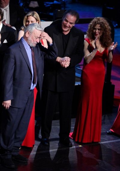 Stephen Sondheim with Mandy Patinkin and Bernadette Peters Photo