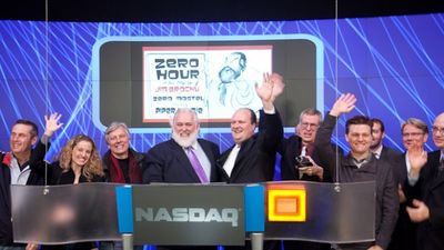 Jim Brochu rings the bell Photo