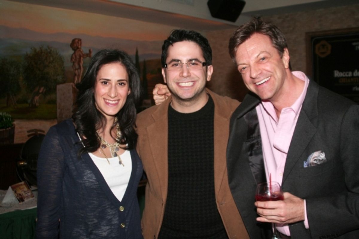 Jennifer Hallie Rosen, Robert Diamond and Jim Caruso at 
