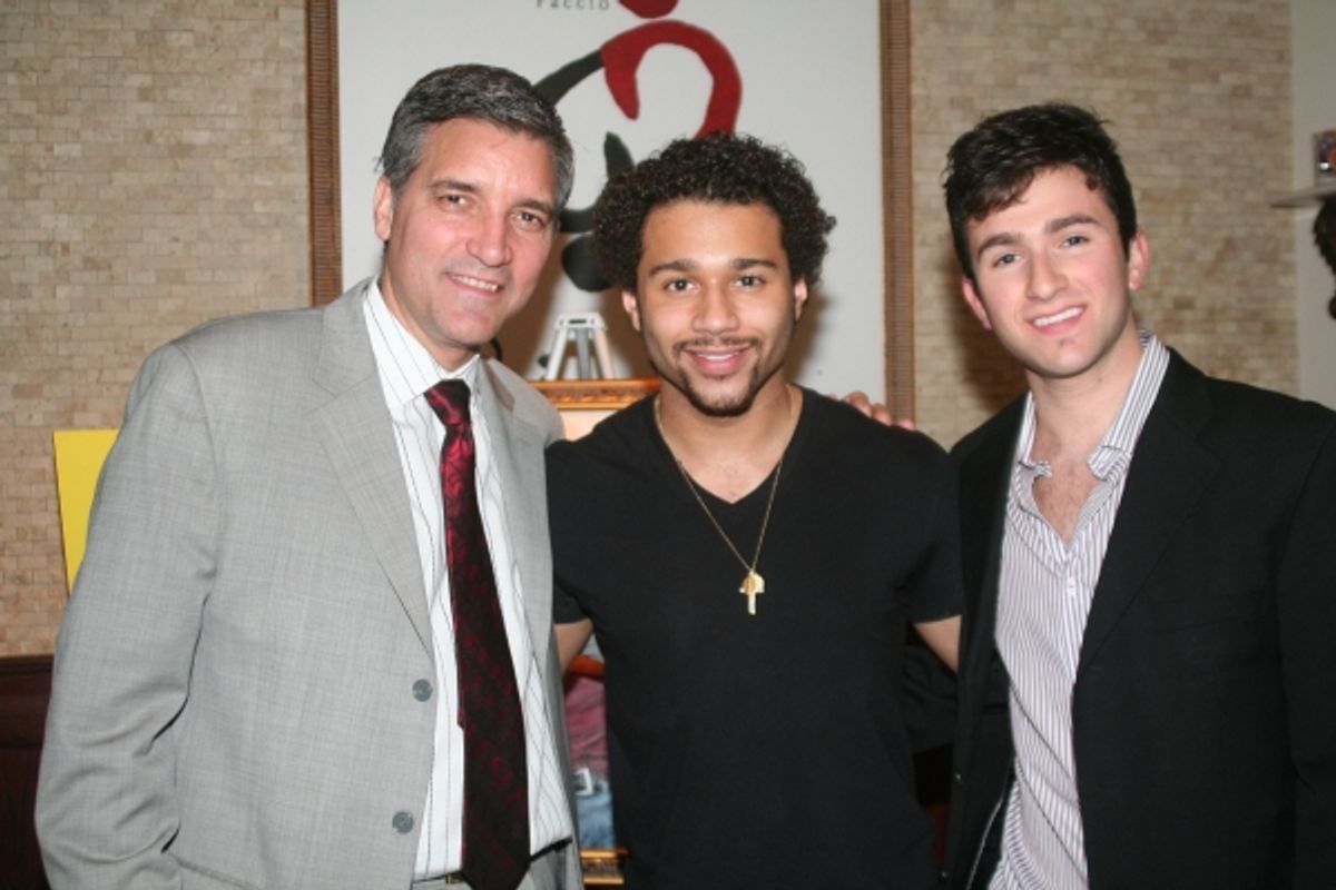 Bruce Dimpflmaier, Corbin Bleu and Jeremy Boros at 