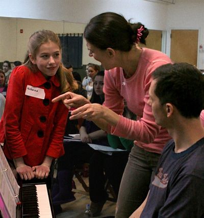 Sutton Foster works with BAA Student Katherine McNamara Photo