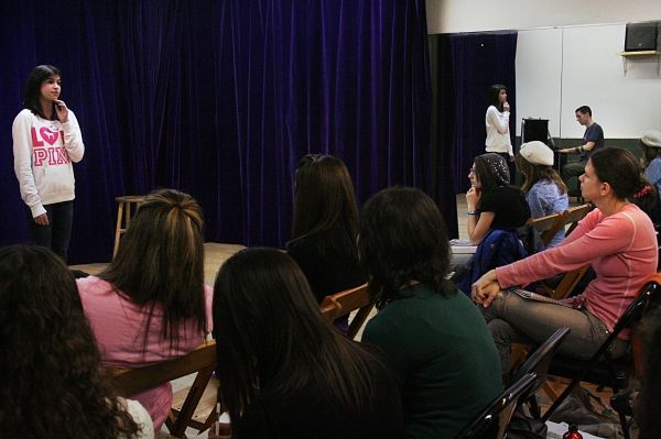 BAA Student Sage Melcher performs for Sutton Foster Photo