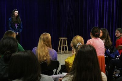 BAA Student Elana Valastro performs for Sutton Foster Photo