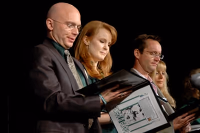 Michael Cerveris, Kate Baldwin, Michael Riedel and Diane Stilwell Weinberg Photo