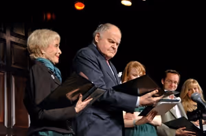 Jane Powell, George S. Irving, Kate Baldwin, Michael Riedel and Diane Stilwell Weinbe Photo