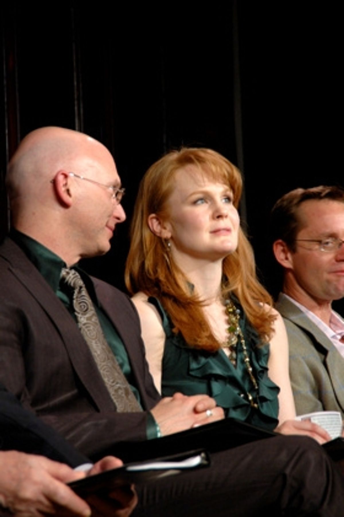 Michael Cerveris, Kate Baldwin, and Michael Riedel at 