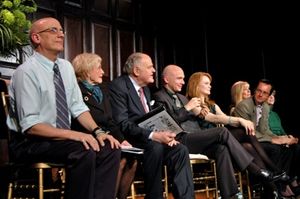 Tom Viola, Jane Powell, George S. Irving, Michael Cerveris, Kate Baldwin, Michael Rie Photo