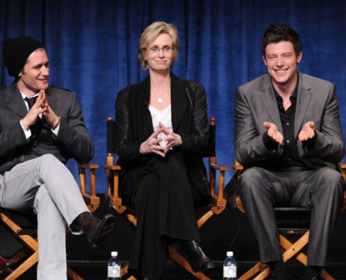 Matthew Morrison, Jane Lynch and Cory Monteith  at 