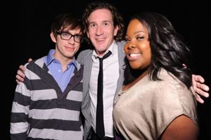 Kevin McHale, Executive Producer Ian Brennan and Amber Riley  Photo
