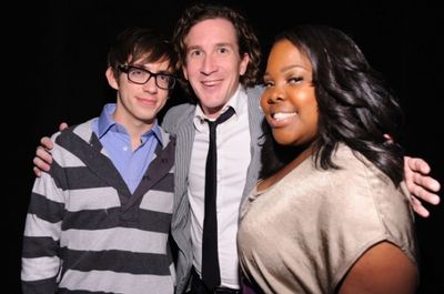 Kevin McHale, Executive Producer Ian Brennan and Amber Riley  Photo