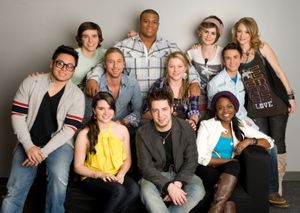 Final 11: Bottom Row L-R: Andrew Garcia, Katie Stevens, Lee Dewyze and Paige Miles. M Photo