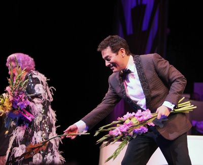 Dame Edna and Michael Feinstein Photo