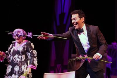 Dame Edna and Michael Feinstein Photo