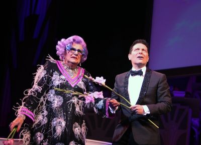 Dame Edna and Michael Feinstein Photo
