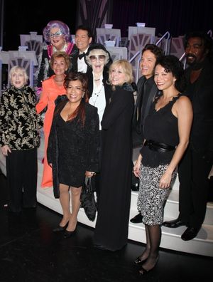 Dame Edna & Michael Feinstein with Judge Judy Sheindlin, Michael Feinstein, Valerie Simpson, Elaine Stritch, Judith Light, David Koz, Nicholas Simpson, and Gloria Reuben @ BroadwayWorld Dame Edna & Michael Feinstein with Judge Judy Sheindlin, Michael Feinstein, Valerie S Photo