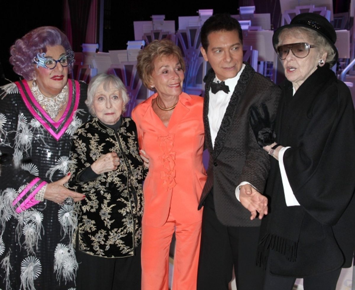 Dame Edna, Celeste Holm, Judge Judy Sheindlin, Michael Feinstein & Elaine Stritch at 