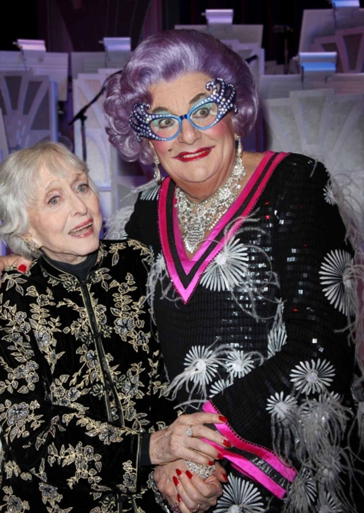 Celeste Holm and Dame Edna at 