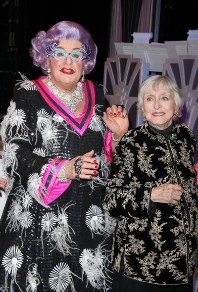 Celeste Holm and Dame Edna Photo