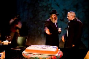 Yisrael Campbell kibitzes with Mohel Dr. Harvey Marchbein @ BroadwayWorld Yisrael Campbell kibitzes with Mohel Dr. Harvey Marchbein Photo