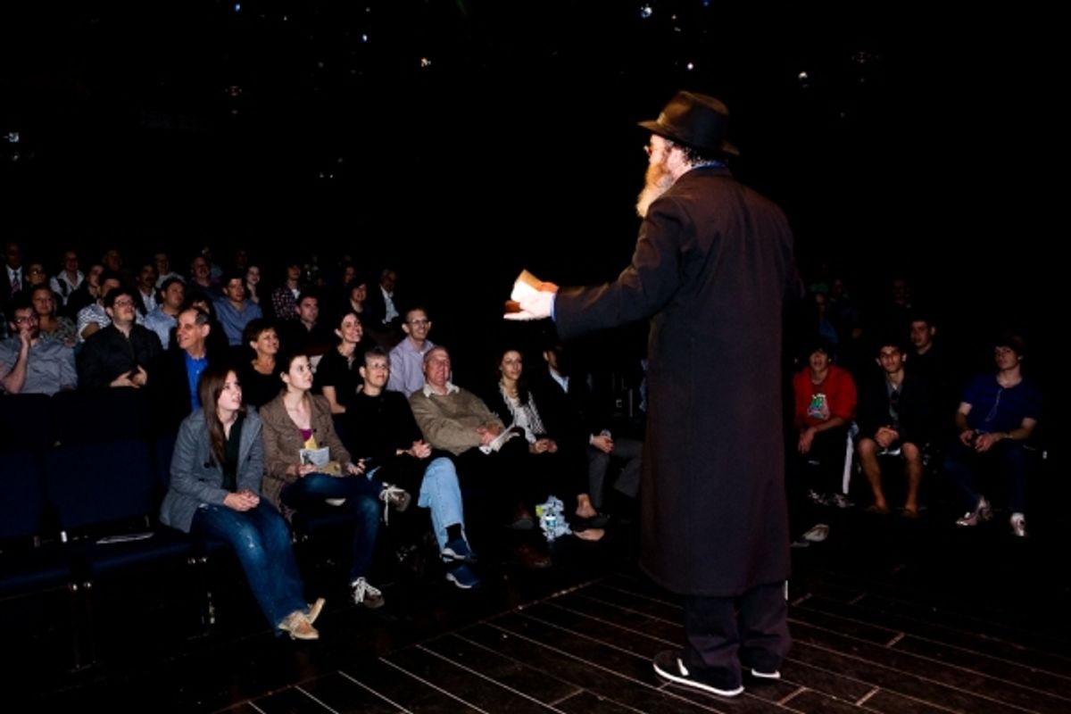 Yisrael Campbell and audience at 