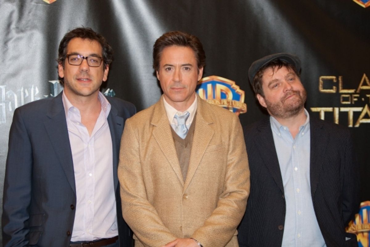 Todd Phillips, Robert Downey Jr. and Zach Galifianakis at 