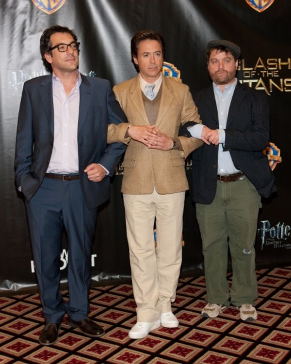 Todd Phillips, Robert Downey Jr. and Zach Galifianakis Photo