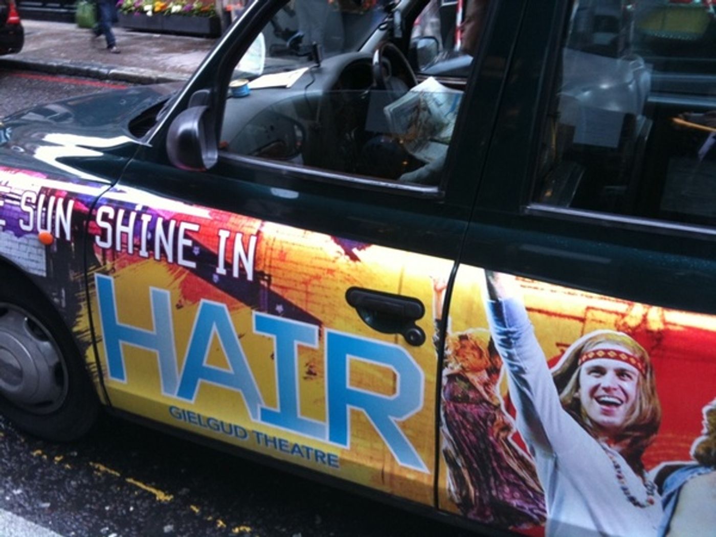Photo Flash: London Taxi Promotes HAIR Photo Flash: London Taxi Promotes HAIR Image