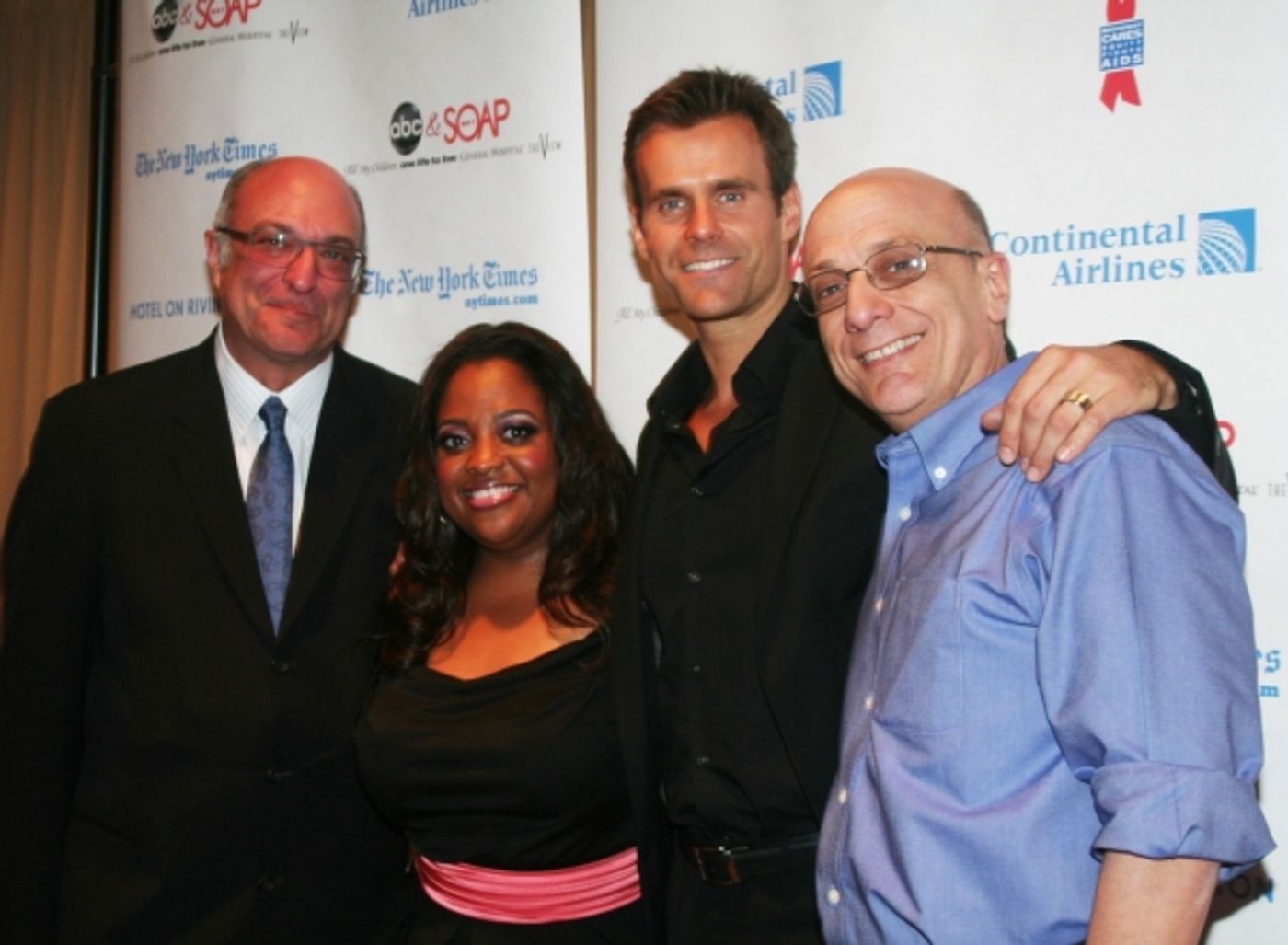 President, Daytime, Disney-ABC Television Group Brian Frons, Sherri Shepard, Cameron Mathison and BCEFA????????s Executive Director Tom Viola 