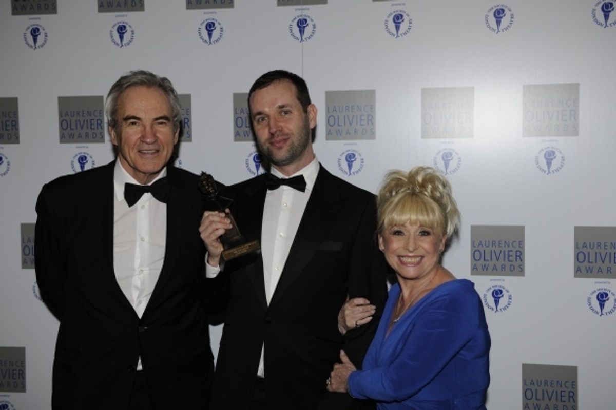 Larry Lamb, Michael Wynne and Barbara Windsor
 at 