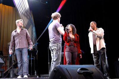 Jeremy Kushiner, Ron Bohmer, Sophia Ramos and Lawrence Clayton Photo