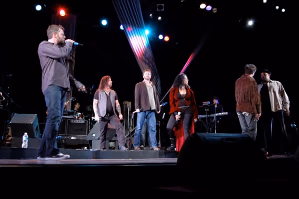 Jeremy Kushnier, James Lewis, Ron Bohmer, Sophia Ramos, James Jenness and Lawrence… Photo