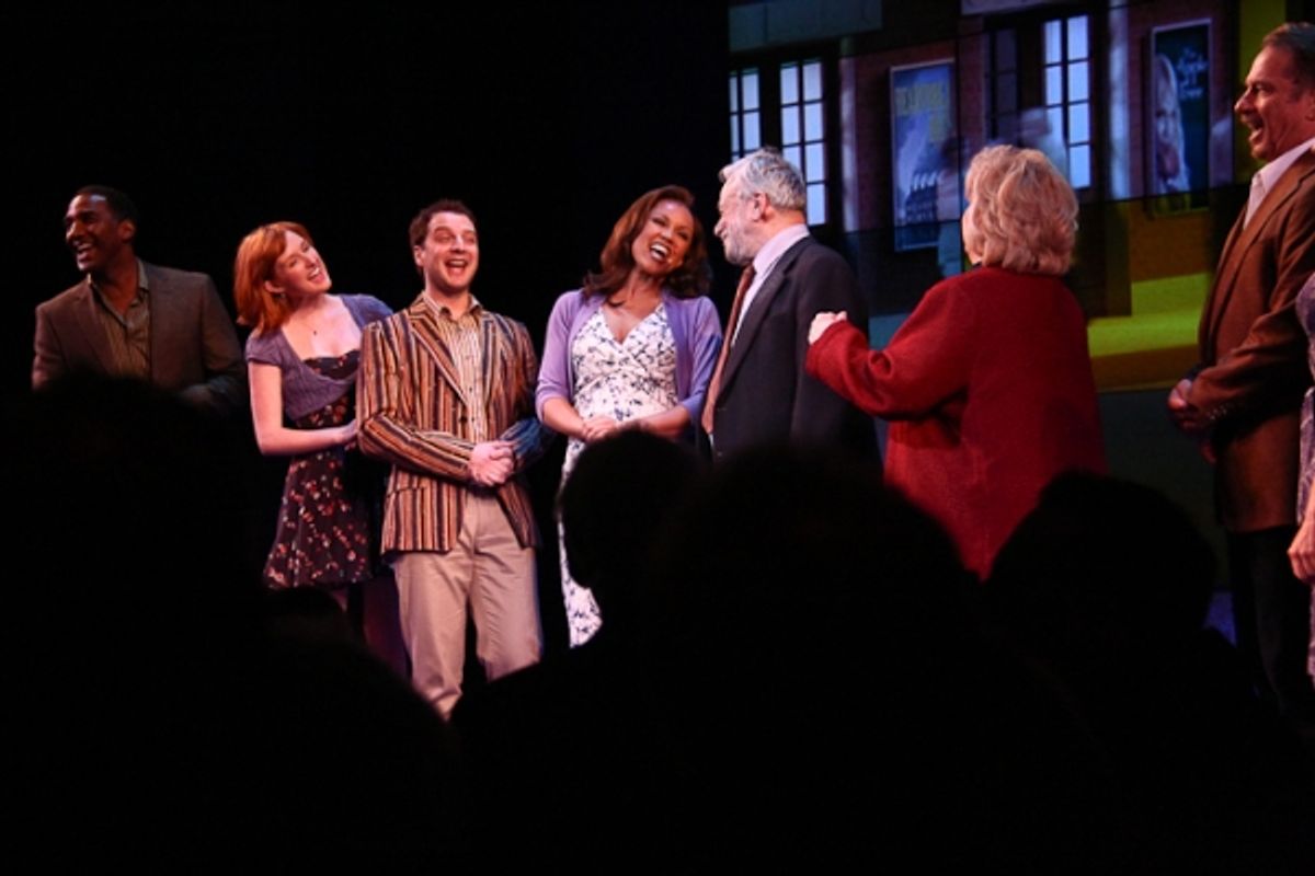 Norm Lewis, Erin Mackey, Euan Morton, Vanessa Williams, Stephen Sondheim, Barbara Cook, and Tom Wopat at 