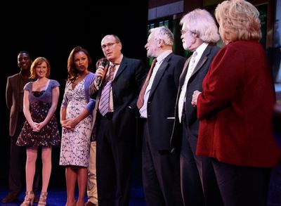 Norm Lewis, Erin Mackey, Vanessa Williams, James Lapine, Stephen Sondheim, John Weidm Photo