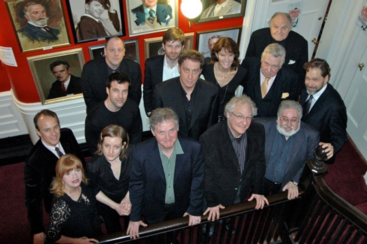 Oliver Wadsworth, Annie Golden, Liz Morton, Ciaran O'Reilly, Tim Jerome, John Martello, Lorenzo Pisoni, David Cote, Simon Kendall, Rufus Collins, Carolyn McCormick, Brian Murray, George S. Irving and director David Staller at 