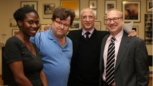 Janine Nabers; Kenny Lonergan; New School Drama Director Robert LuPone; New School Drama Playwright Chair Pippin Parker @ BroadwayWorld Janine Nabers; Kenny Lonergan; New School Drama Director Robert LuPone; New School Dr Photo
