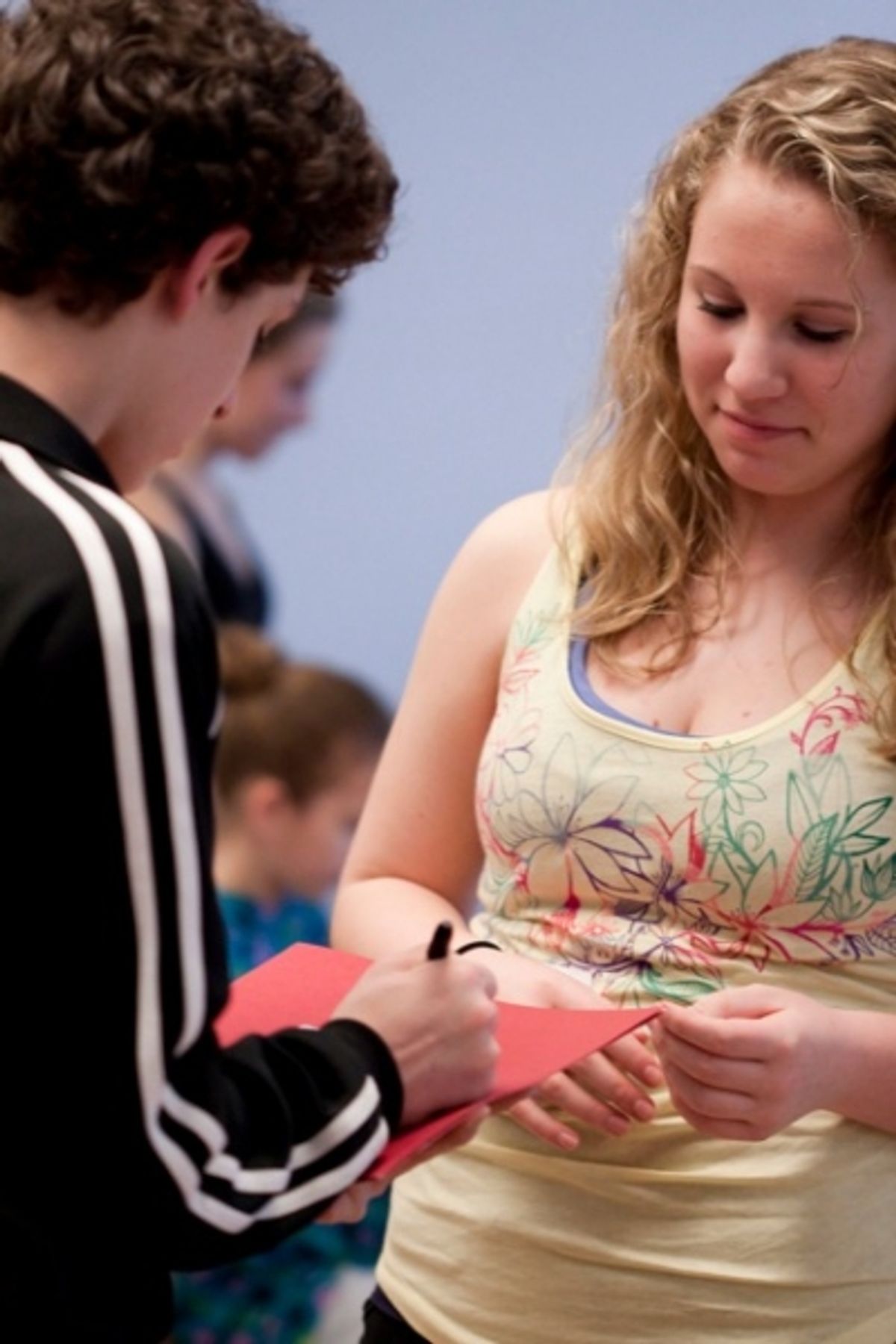 Trent Kowalik and student at 