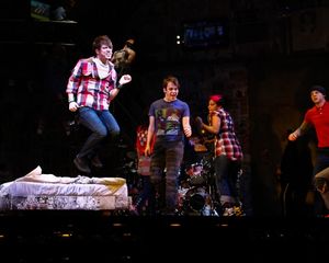 John Gallagher Jr., Theo Stockman, Rebecca Naomi Jones and Stark Sands Photo