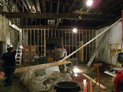  Andy Batt, Becky Horseman survey new leak containment Photo