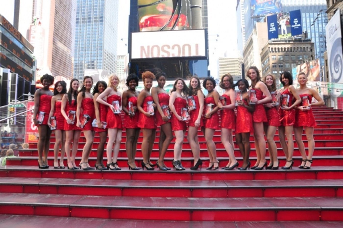 Photos: RACE's Red Dresses Take Over Times Square  Image
