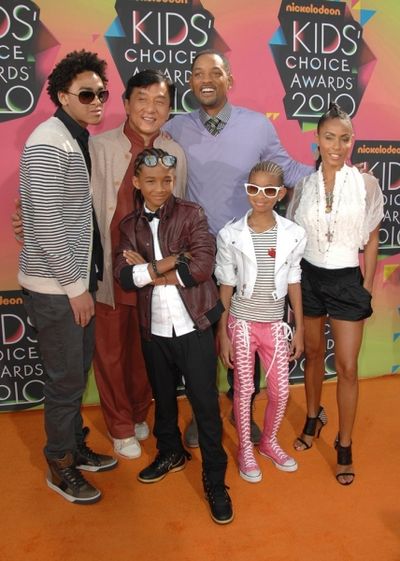 Jackie Chan, Will Smith, Jada Pinkett Smith and family Photo