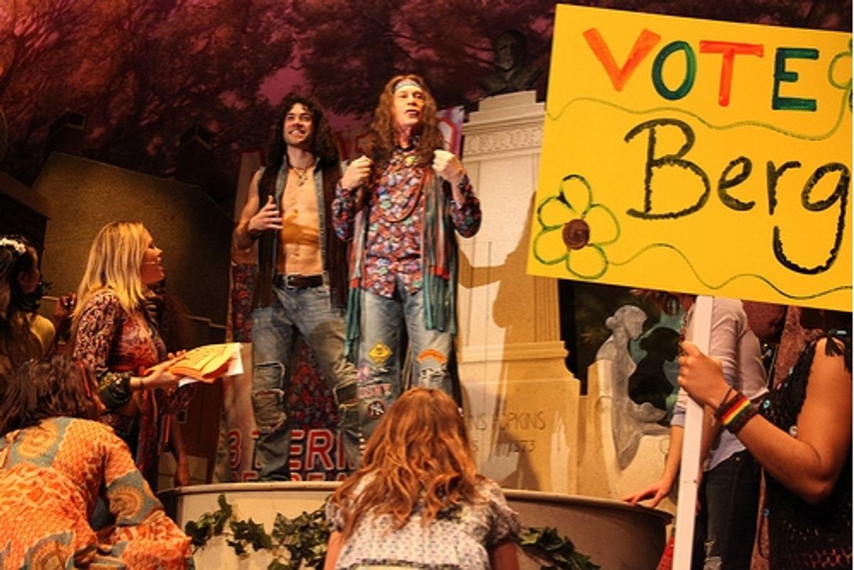 Ace Young, Mayor Michael Bloomberg, and HAIR Cast at 