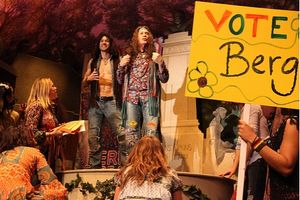 Ace Young, Mayor Michael Bloomberg, and HAIR Cast Photo