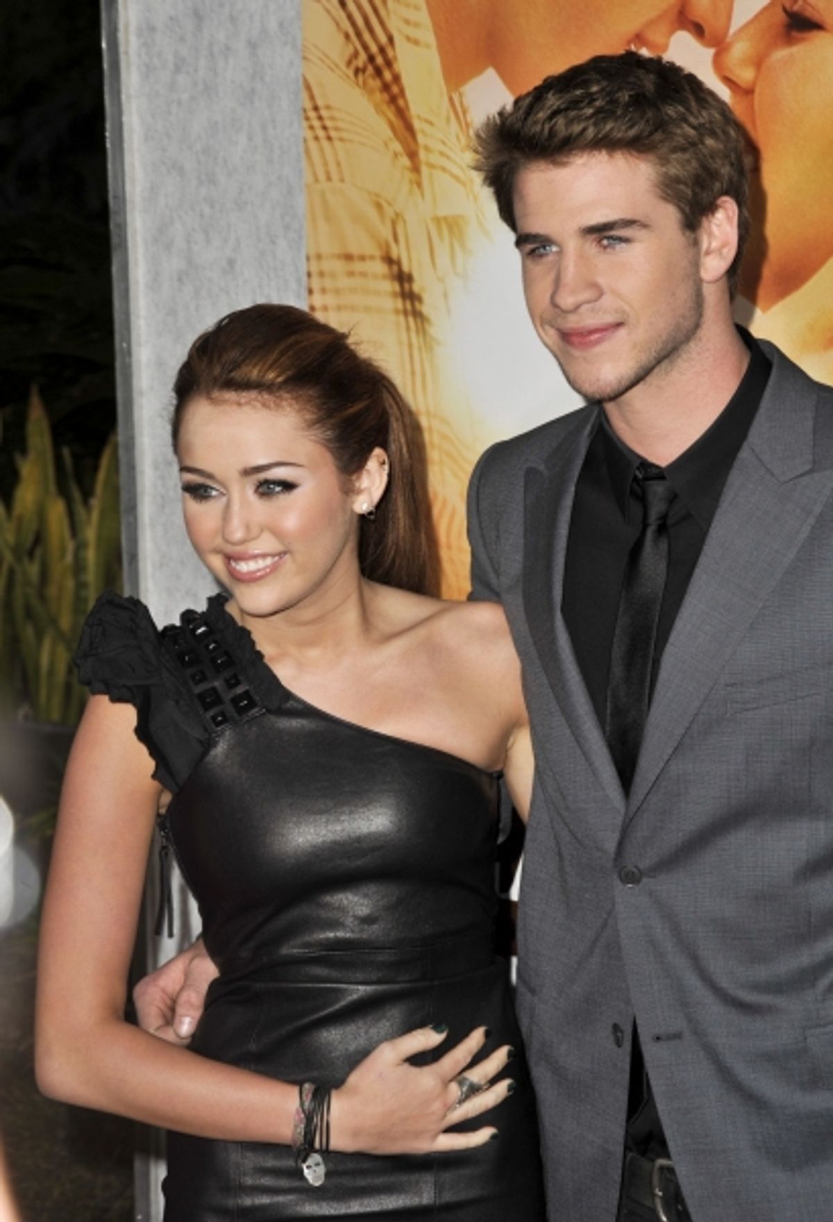 Miley Cyrus and Liam Hemsworth at 