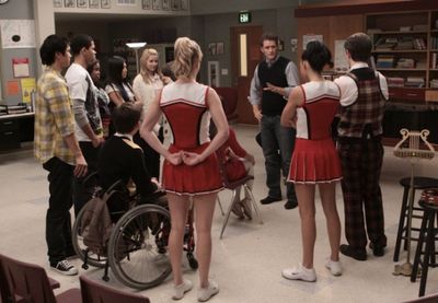 Will (Matthew Morrison, C) addresses New Directions Photo