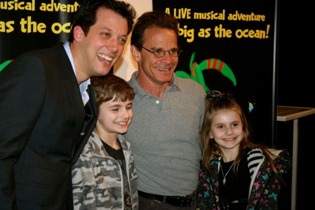 John Tartaglia, Peter Scolari and children at 