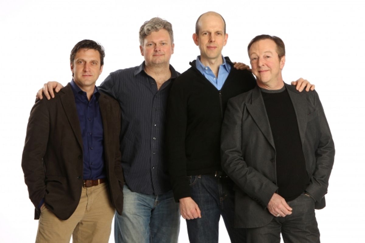 Raul Esparza, John Ellison Conlee, Jeff Blumenkrantz and Edward Hibbert at 