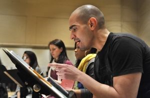 Foreground: Javier Munoz. Background: Angela Wildflower Polk, Anna Eilinsfeld and Andrea Goss
@ BroadwayWorld Foreground: Javier Munoz. Background: Angela Wildflower Polk, Anna Eilinsfeld and And Photo