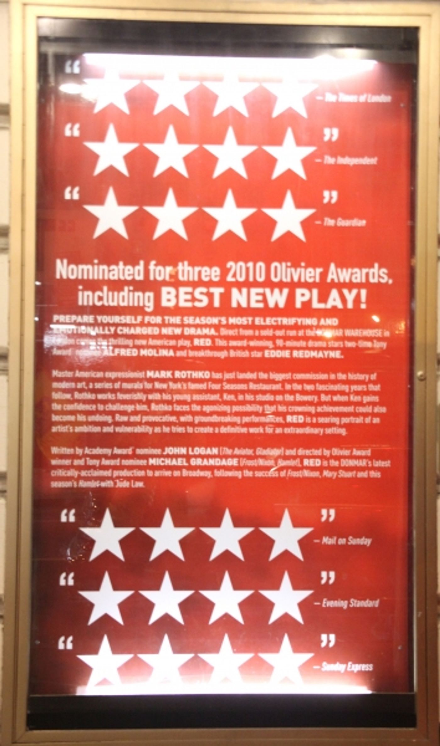 Photo Coverage: RED Opening Night Curtain Call  Image