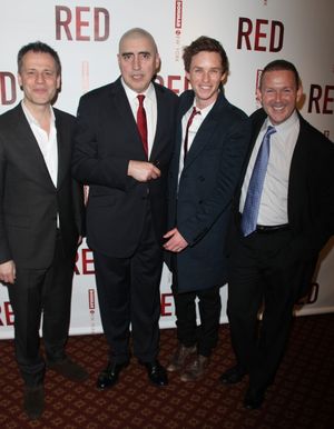 Michael Grandage, Alfred Molina, Eddie Redmayne & John Logan Photo