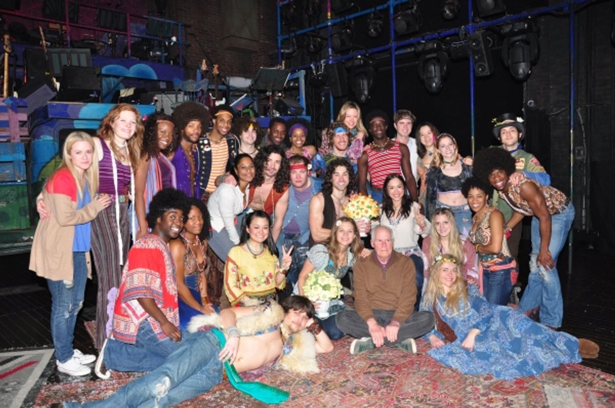 Ace Young, Diana DeGarmo and the HAIR Cast with HAIR Creator Galt McDermot at 